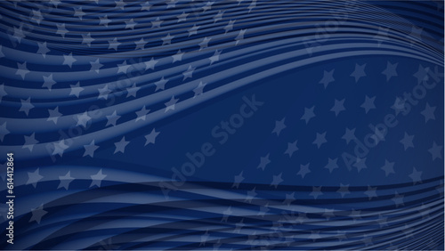 Vector usa independence day abstract blue background with elements of the american flag