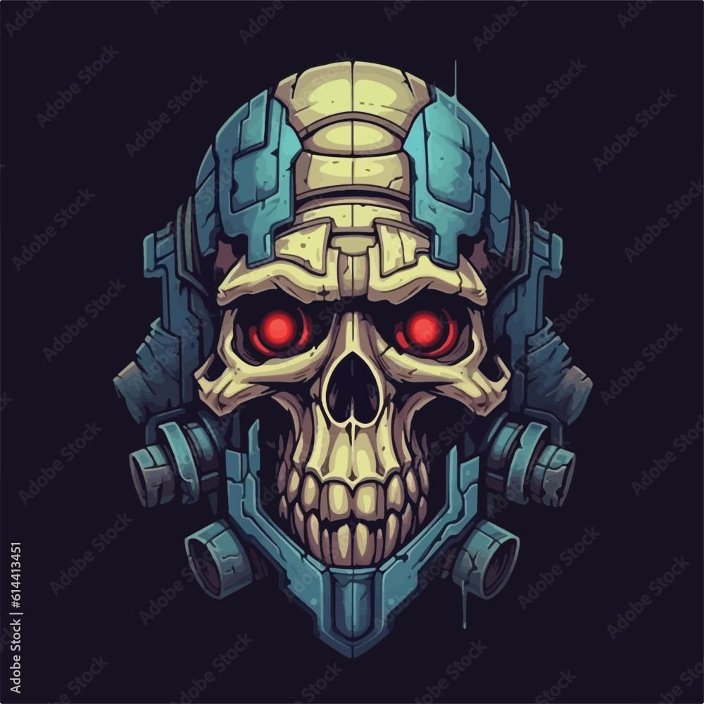 Illustration Vector Graphic: Robot Skull astronaut Mascot Logo, Ideal for Sport and e-Sport Teams, Vector art Illustration Vector Graphic: Robot Skull astronaut Mascot Logo, Ideal for Sport and e-Sport Teams, Vector art