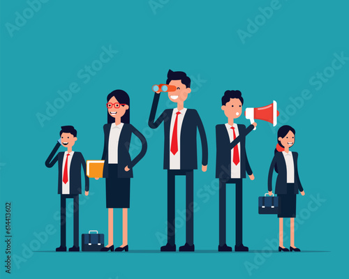 The Best team, Business person group working. Vector illustration business team concept