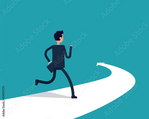Business man selecting the best solution. Concept business possibilities vector illustration