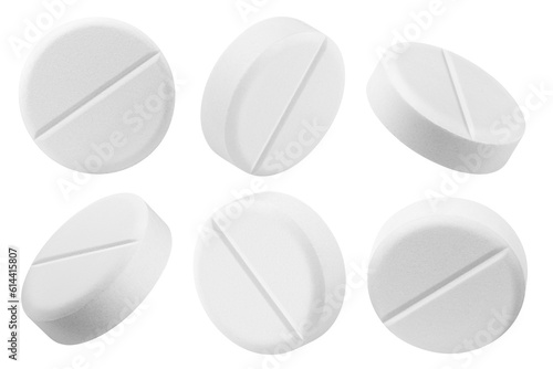 Slika na platnu Pill isolated on white background, full depth of field