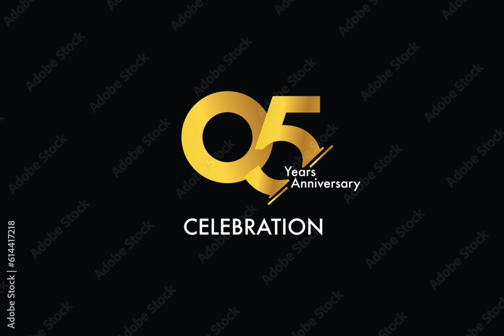 5th, 5 years, 5 year anniversary gold color on black background abstract style logotype. anniversary with gold color isolated on black background, vector design for celebration vector 5th, 5 years, 5 year anniversary gold color on black background abstract style logotype. anniversary with gold color isolated on black background, vector design for celebration vector