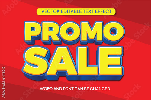 Promo Sale Text Effect Vector