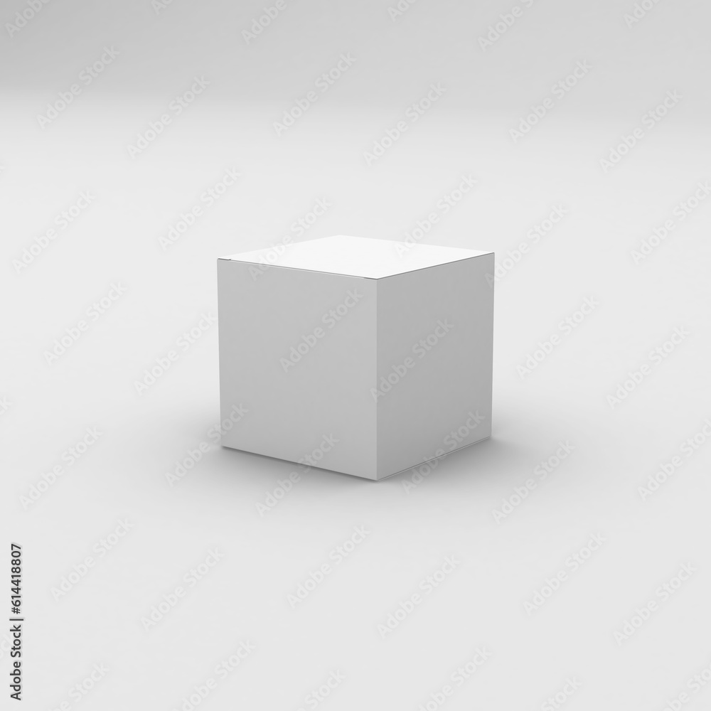 White paper square boxes, packaging template for product design mockup. On transparent background White paper square boxes, packaging template for product design mockup. On transparent background