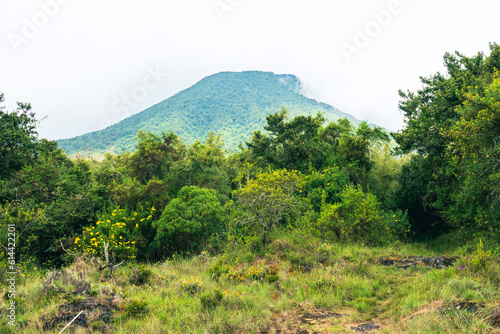 Scenic view of Mount Gahinga in Mgahinga Gorilla National Park, Uganda