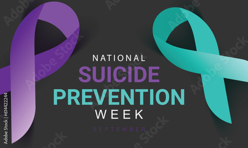 National suicide prevention week. background, banner, card, poster, template. Vector illustration.