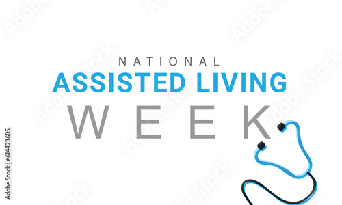 National assisted living week. background, banner, card, poster, template. Vector illustration.