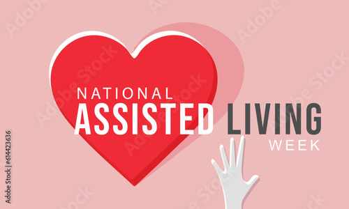National assisted living week. background, banner, card, poster, template. Vector illustration.