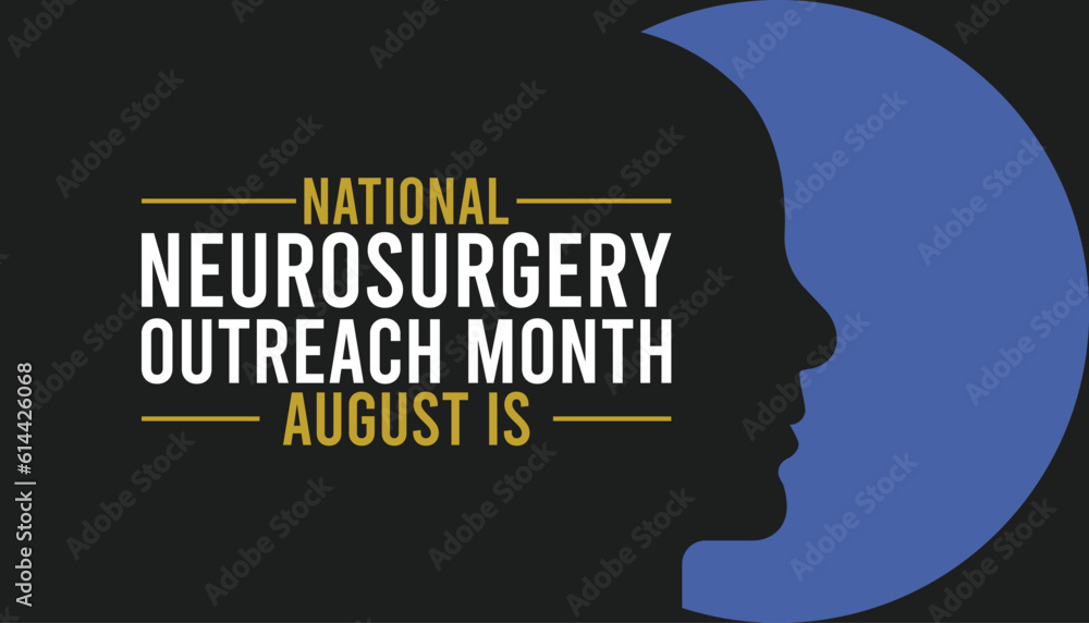 Vector illustration on the theme of Neurosurgery Outreach month observed each year during August. Health awareness vector.
