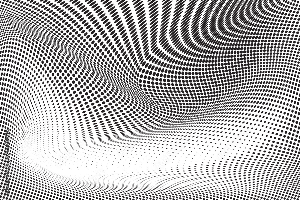 abstract halftone background. Black and white wavy pattern. Vector illustration abstract halftone background. Black and white wavy pattern. Vector illustration