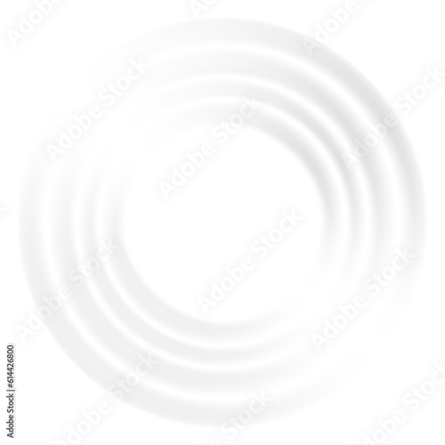 Water ripple effect top view. Realistic caustic drop or sound wave splash effect, concentric circles in puddle. Vector round wave surface