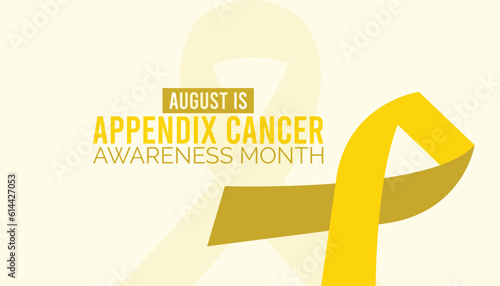 Appendix cancer awareness month.Health awareness vector.