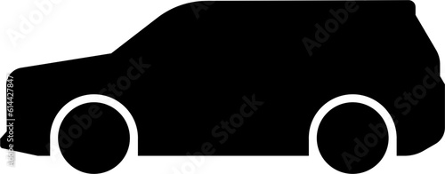 suv car icon. Black car pictogram