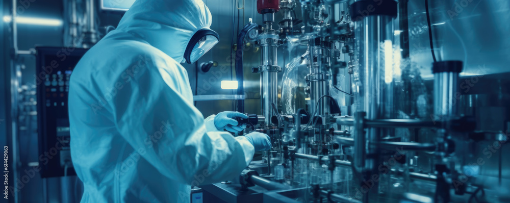 Pharmaceutical research lab or bio labs with equipment used with people ...