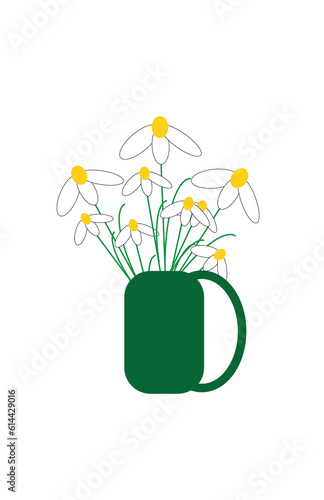 Chamomile in green can