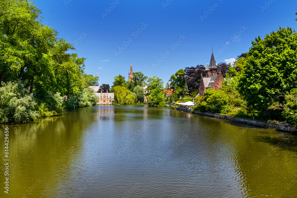 view of the river seine. Brugge Belgium
