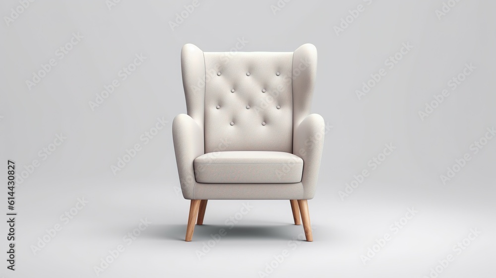 Classic Leather Armchair. Generative AI Classic Leather Armchair. Generative AI