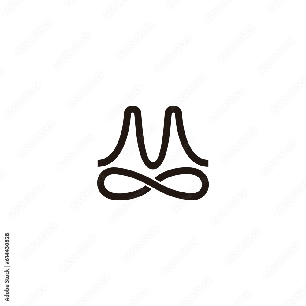 letter m infinity design symbol logo vector letter m infinity design symbol logo vector