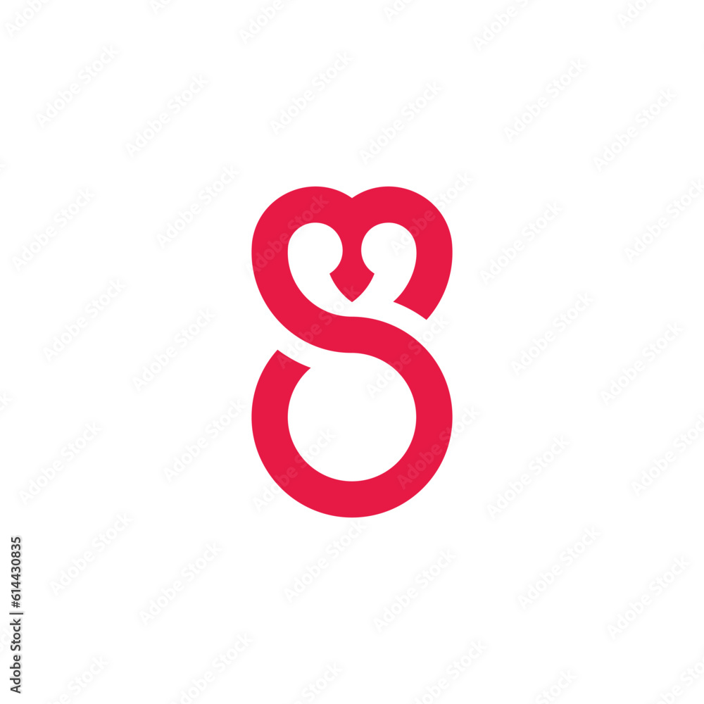 letter ms lovely symbol logo vector letter ms lovely symbol logo vector