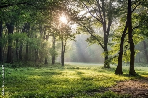 Forest glade, morning in the woods (Ai generated) © thesweetsheep