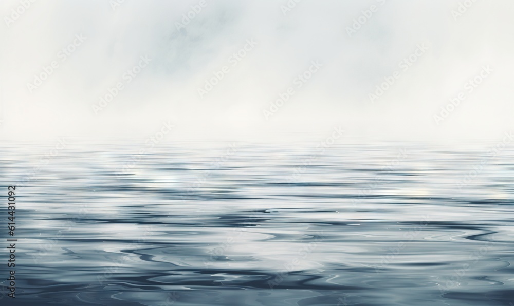  a large body of water with a sky in the background and a few clouds in the sky above it and a few waves in the water below it.  generative ai