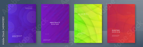 Abstract trendy gradient colorful colourful flowing geometric pattern background texture for poster cover design. Minimal color gradient banner template. Modern vector wave shape