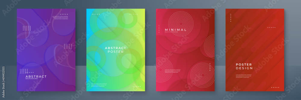 Fototapeta premium Abstract gradient colorful colourful poster and cover design background. Vector illustration