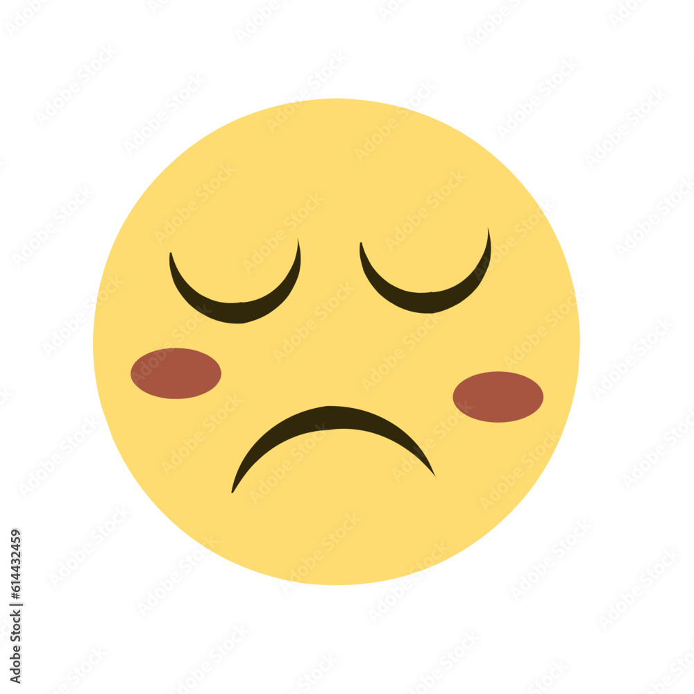 Fototapeta premium Cute face emoticon