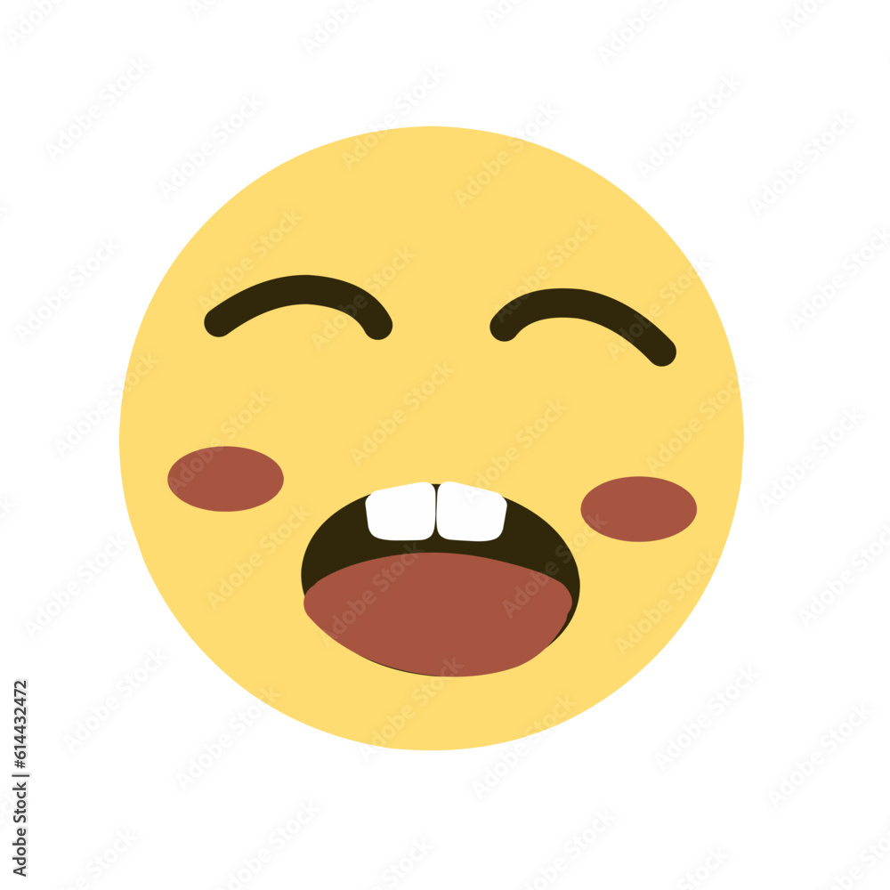 Fototapeta premium Cute face emoticon