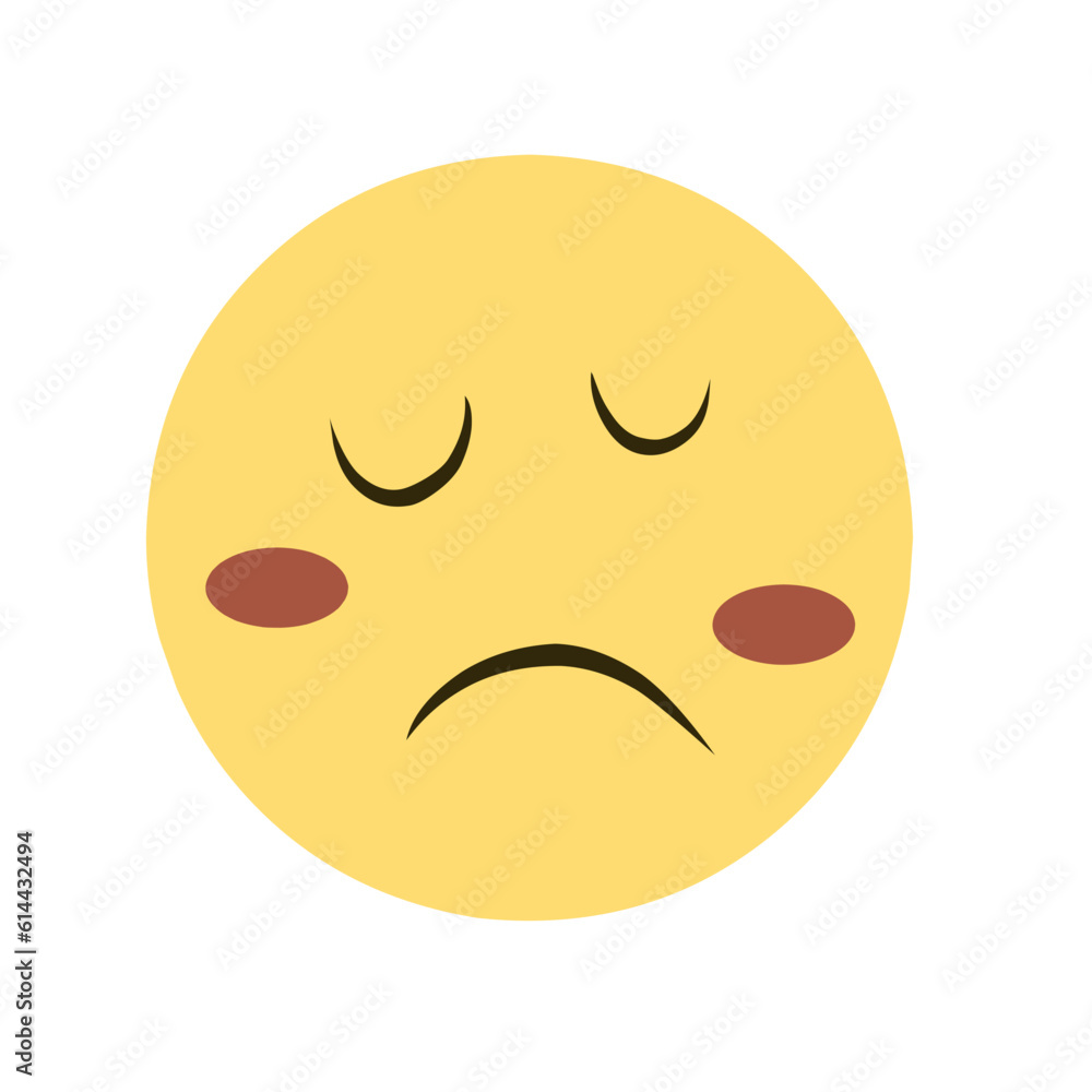 Fototapeta premium Cute face emoticon