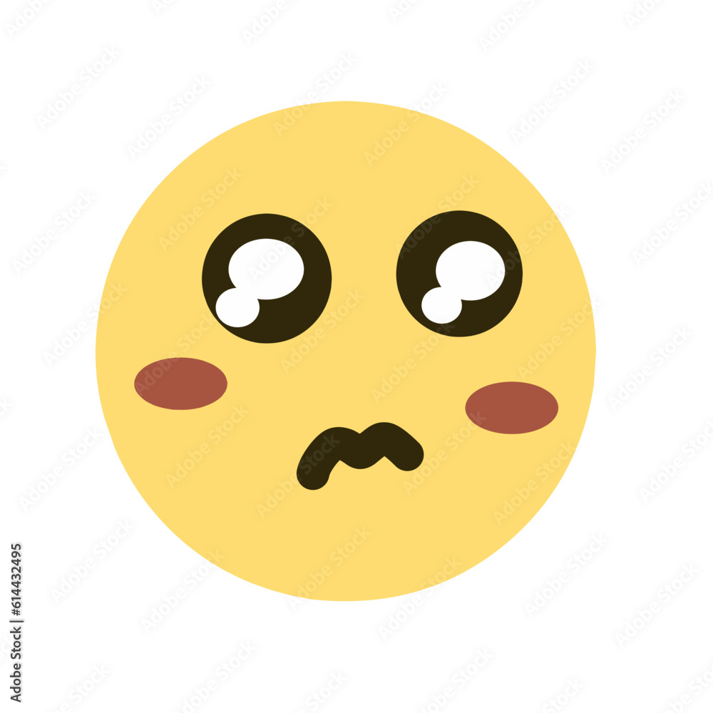 Fototapeta premium Cute face emoticon