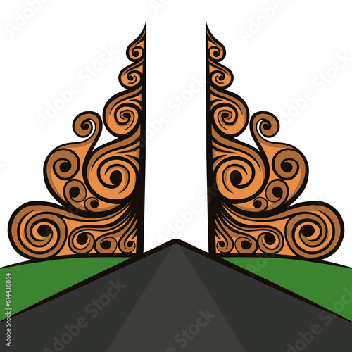 Indonesian Icon Gate or Gapura image illustrations