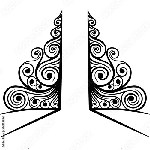Indonesian Icon Gate or Gapura image illustrations photo
