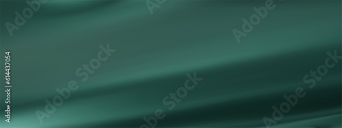 Abstract green silk vector background. Luxury green cloth or liquid wave. Abstract or green fabric texture background. Cloth soft wave. Creases of satin, silk, and Smooth elegant cotton.