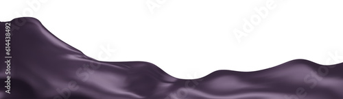 Plum Purple silk textile fabric flag background with copy space. Smooth elegant purple Satin for grand opening ceremony. Dark purple curtain. 3d vector illustration.