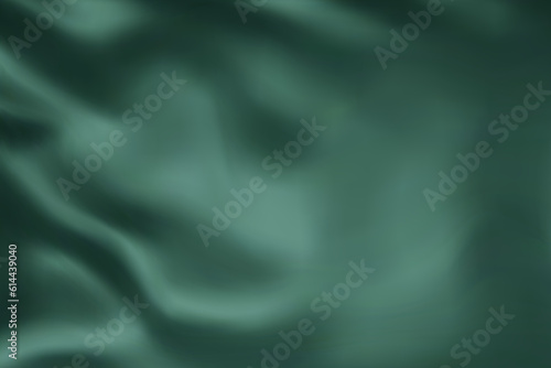 Close-up texture of dark green silk. Hunter green fabric smooth texture surface background. Smooth elegant green silk in Sepia toned. Texture, background, pattern, template. 3D vector illustration.