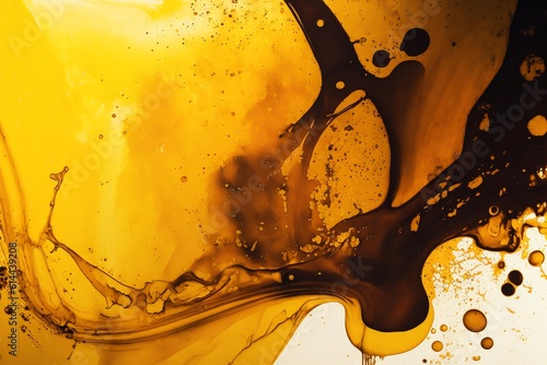 Oil splash background. Color oily bubbles. Oil background. Generative ai