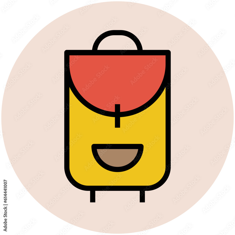Pencil and scale, flat rounded icon of stationery Pencil and scale, flat rounded icon of stationery