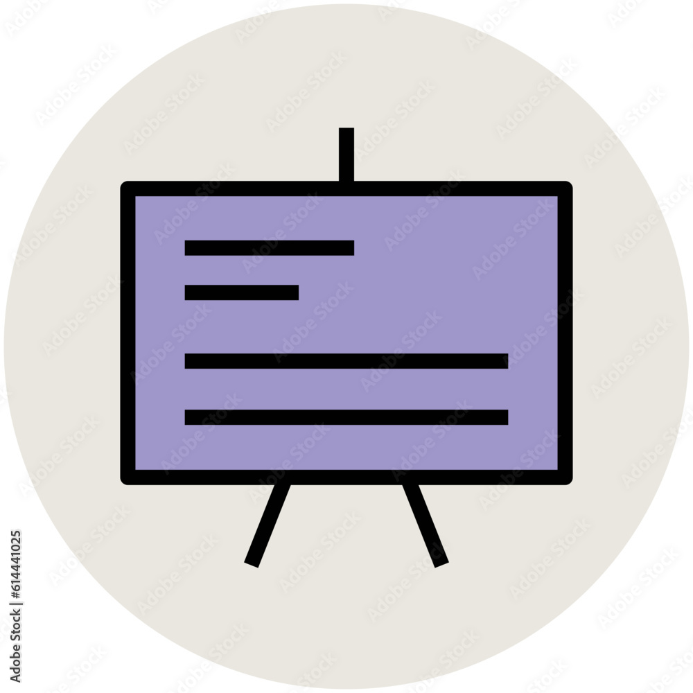 Pencil and scale, flat rounded icon of stationery Pencil and scale, flat rounded icon of stationery