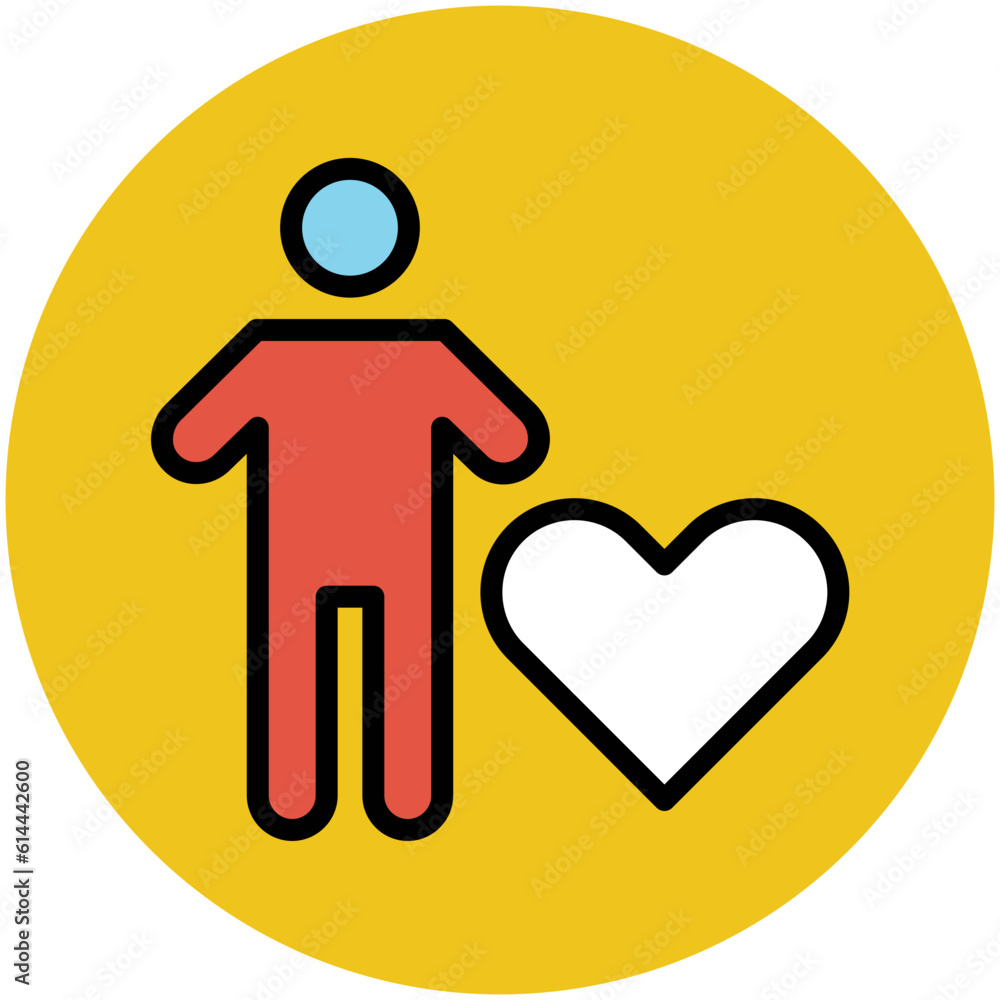 A trendy flat icon of family A trendy flat icon of family