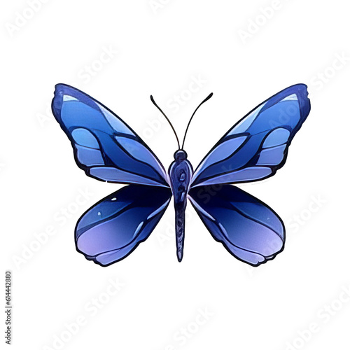 dark blue butterfly illustration AI Generated