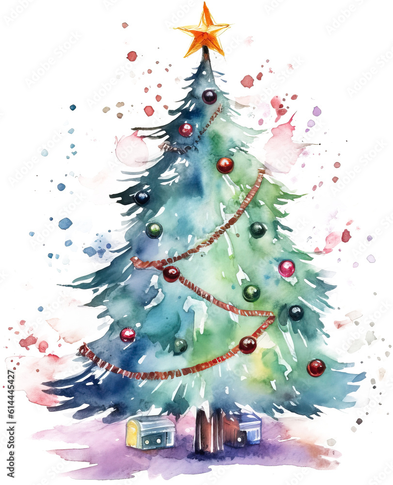 Pine tree watercolor transparent background Pine tree watercolor transparent background