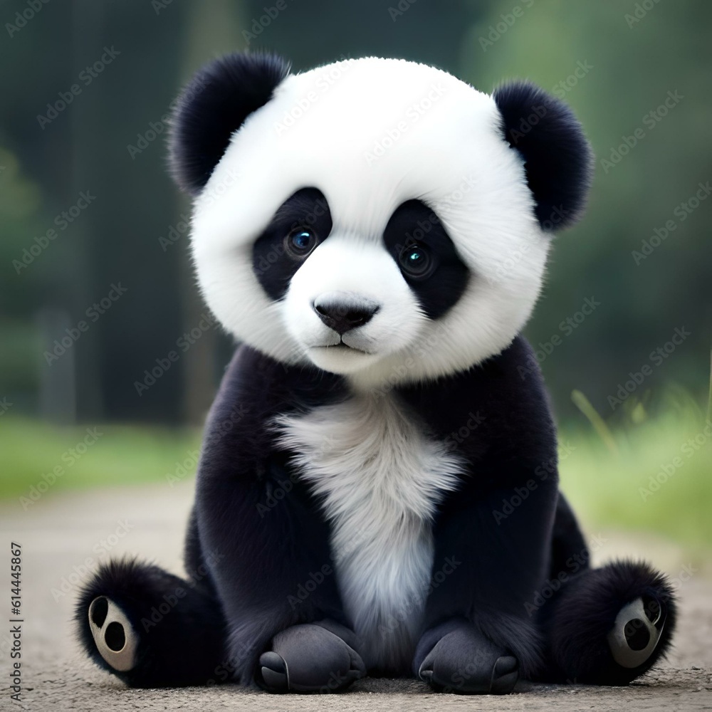 cute and funny panda doll, AI generated cute and funny panda doll, AI generated