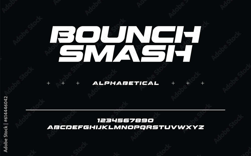 Bounch Smash Modern abstract alphabet font. typography Creative fashion ...