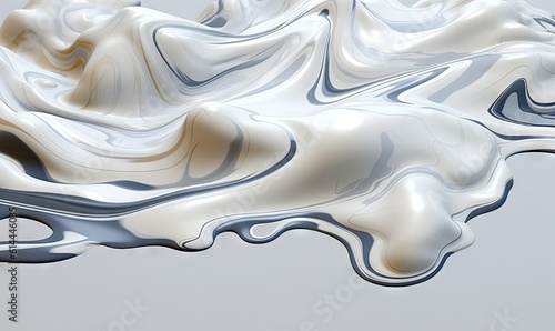  a white and black liquid swirl on a gray background with a light gray background and a light gray background with a white and black swirl on the bottom. generative ai