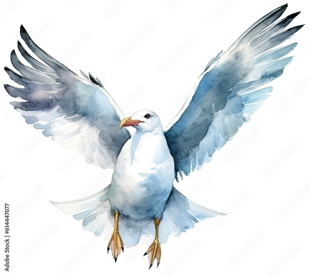 Fototapeta premium Gulls transparent background