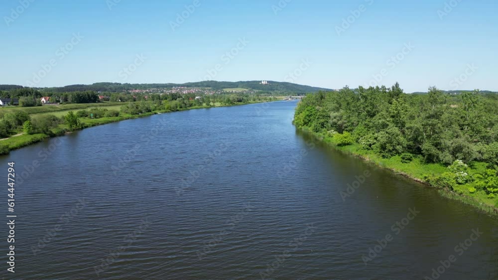 Wide river with the forest aside Wide river with the forest aside