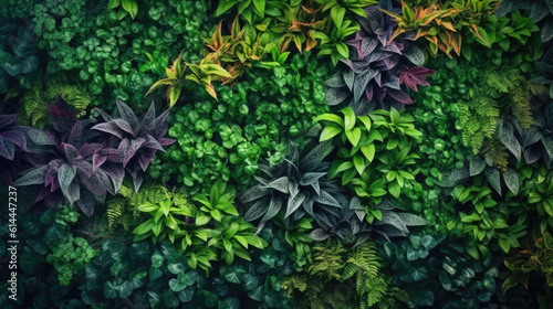 Colorful walls of vegetation