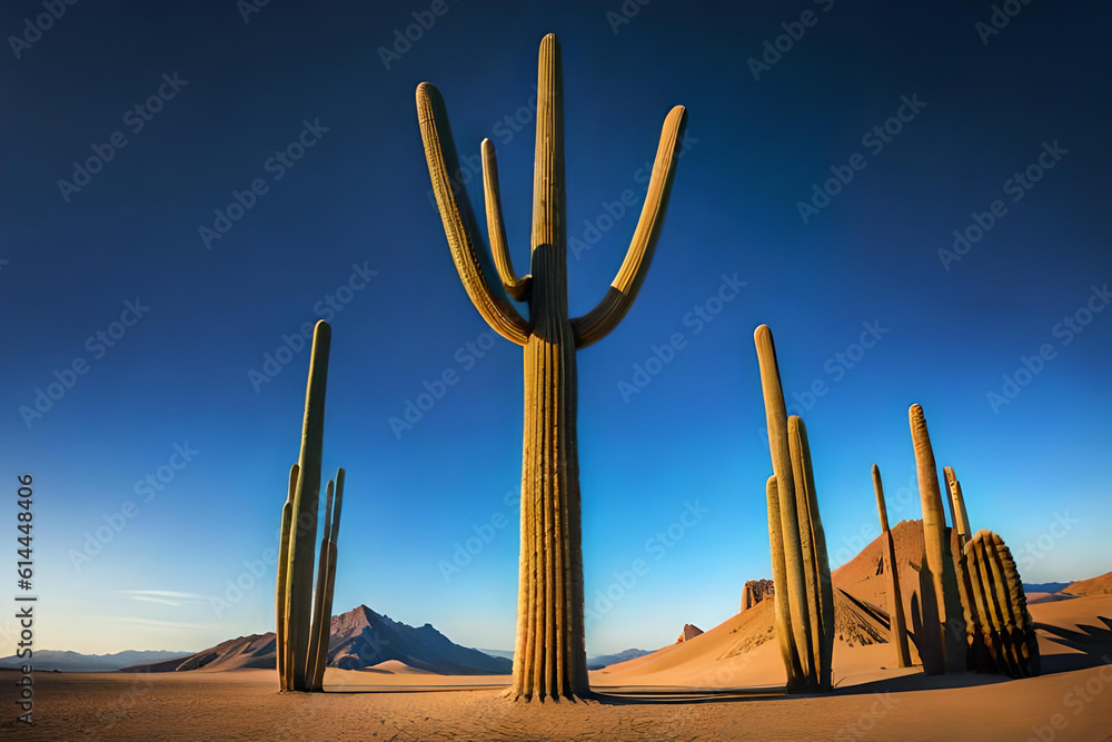 huge cactus in the desert