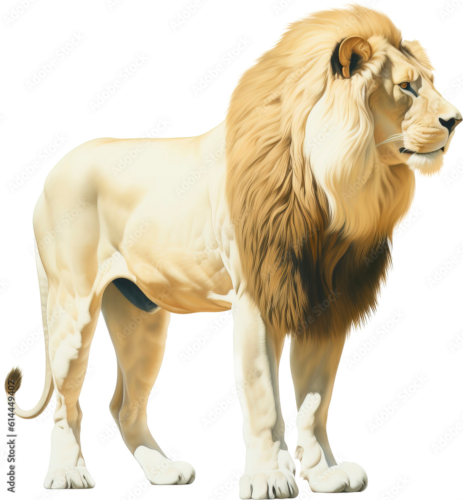 Lion watercolor illustration transparent png